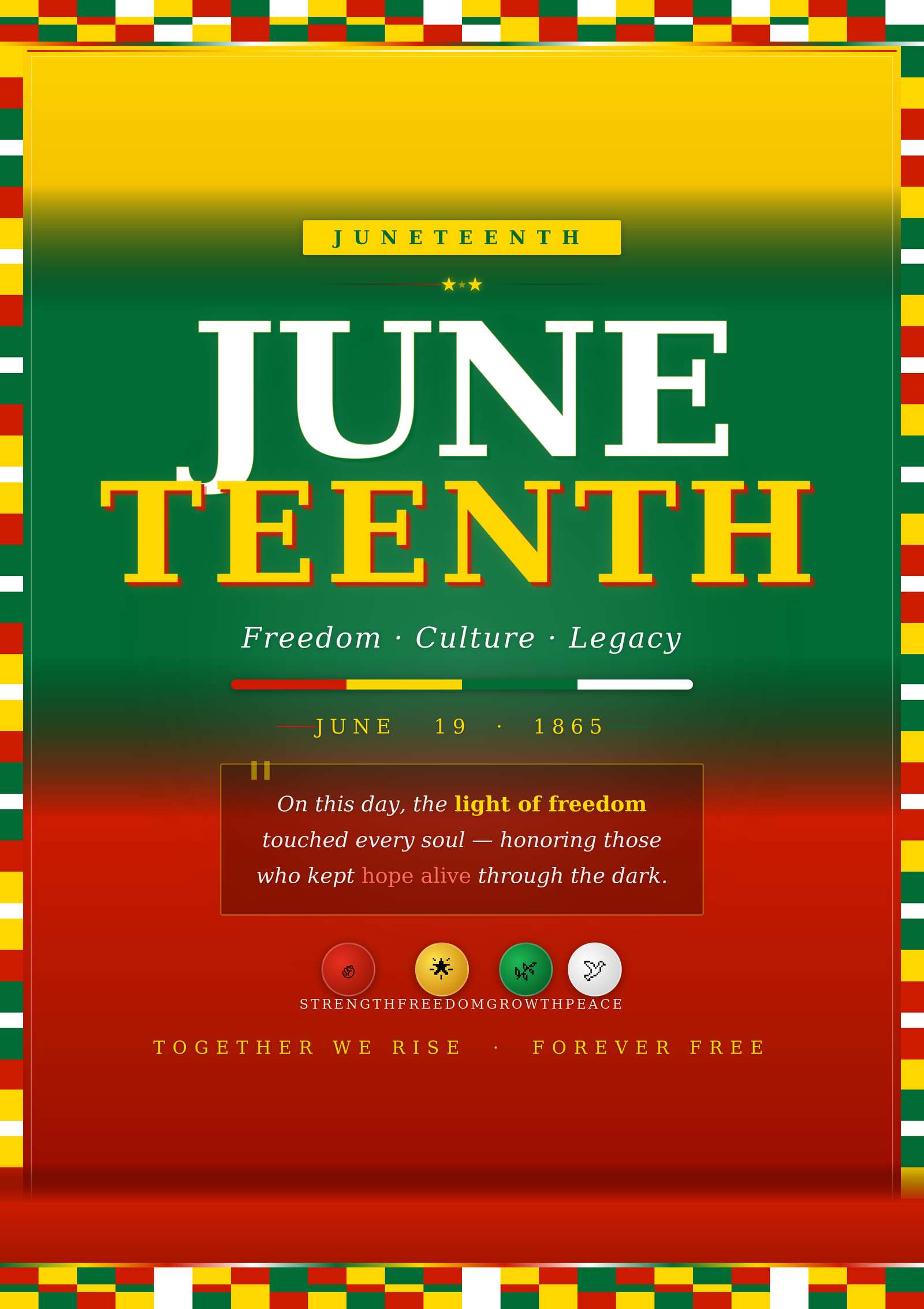 Happy Juneteenth Card Printable