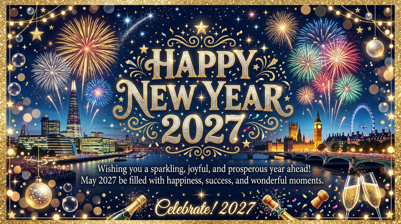 Happy New Year 2027 Card