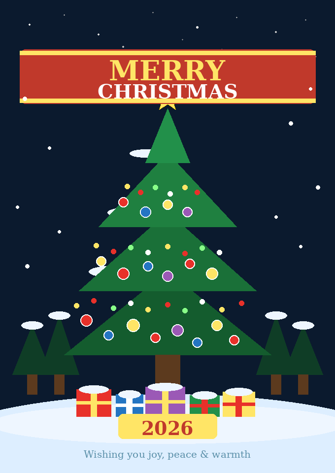 Merry Christmas 2026 Printable Card