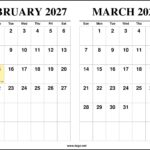 February-March-2027-Calendar